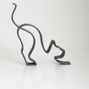 Carbon Kitty Cat Sculpture